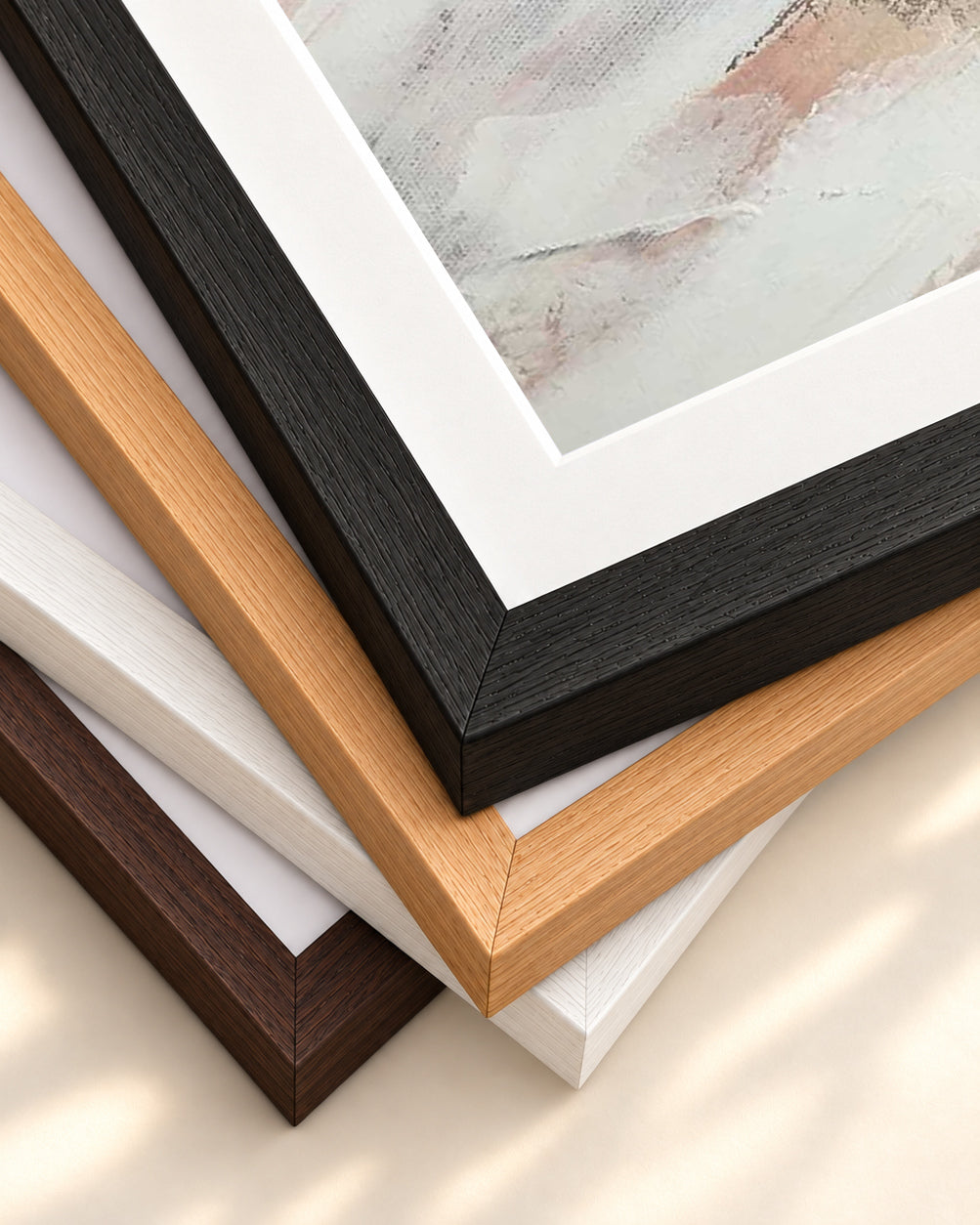Abstract 50 Art Print — framed print corner with 5 cm mount and bevel