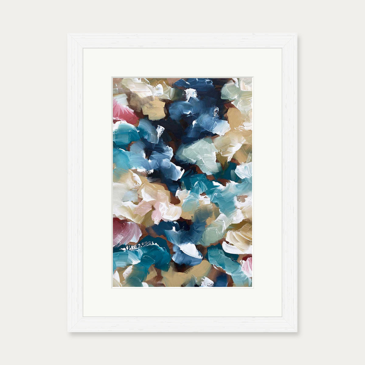 Abstract 500 Art Print — 30 x 40 cm — White Frame