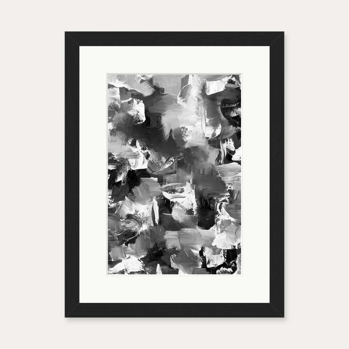 Abstract 501 Art Print — 30 x 40 cm — Black Frame
