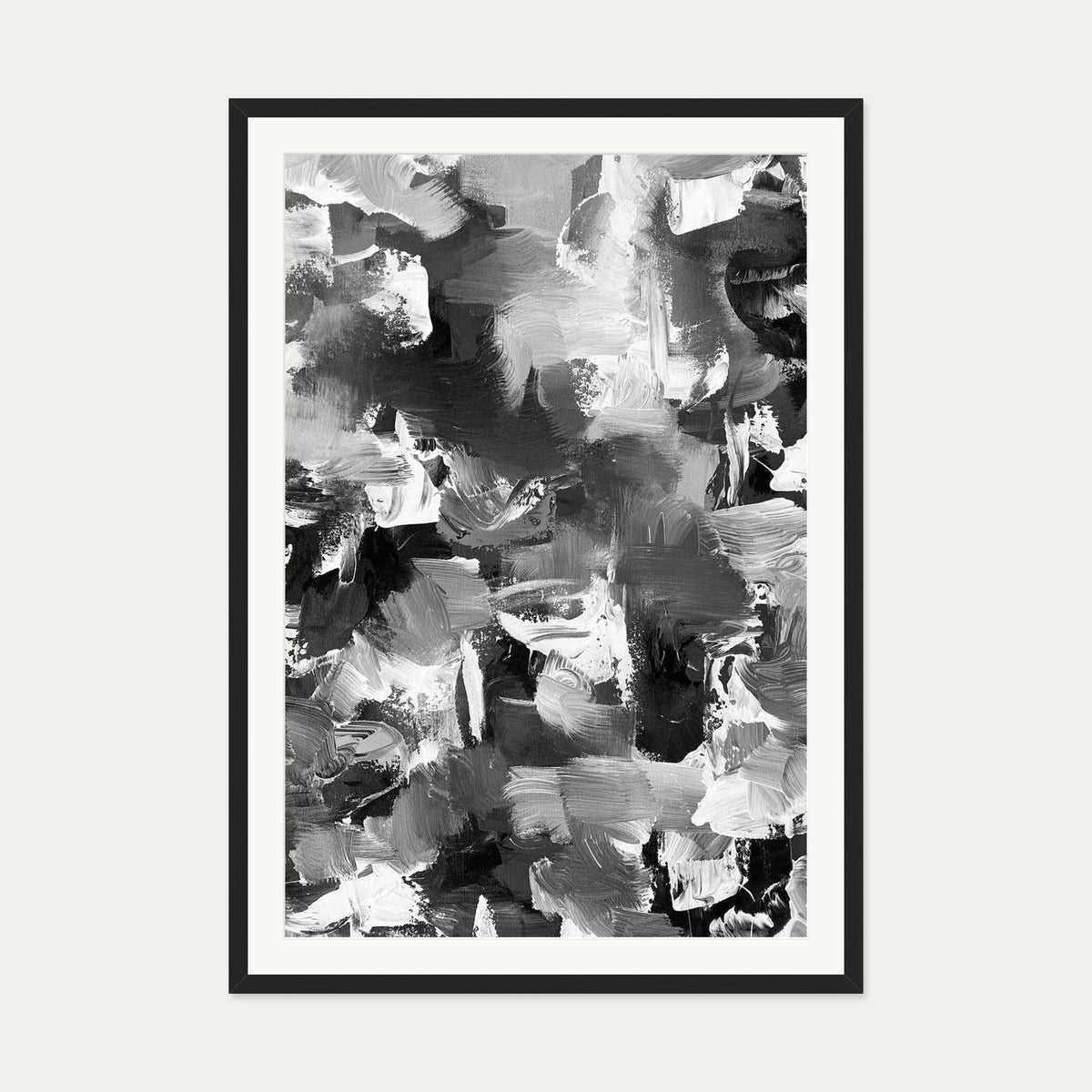 Abstract 501 Art Print — 70 x 100 cm — Black Frame