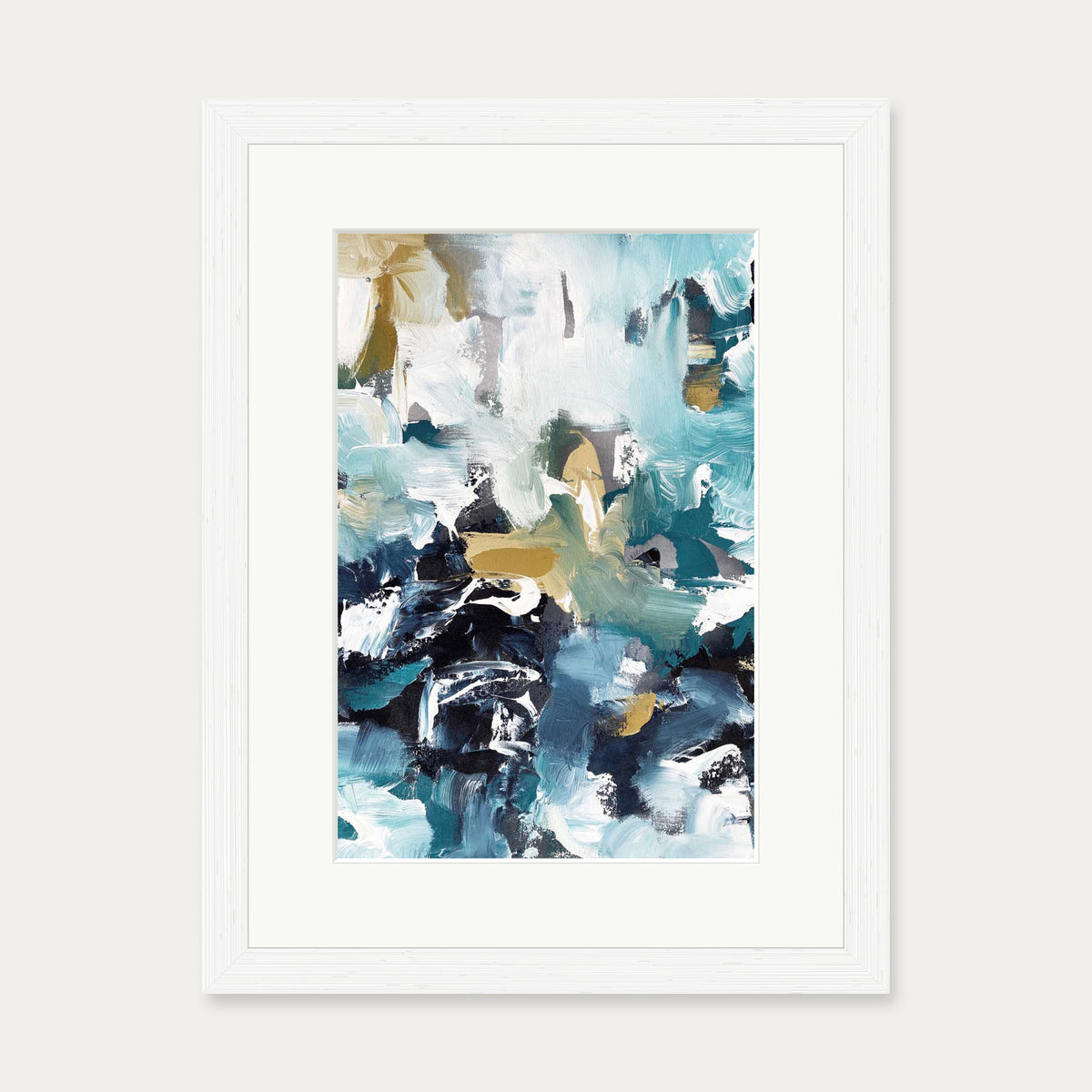 Abstract 502 Art Print — 30 x 40 cm — White Frame