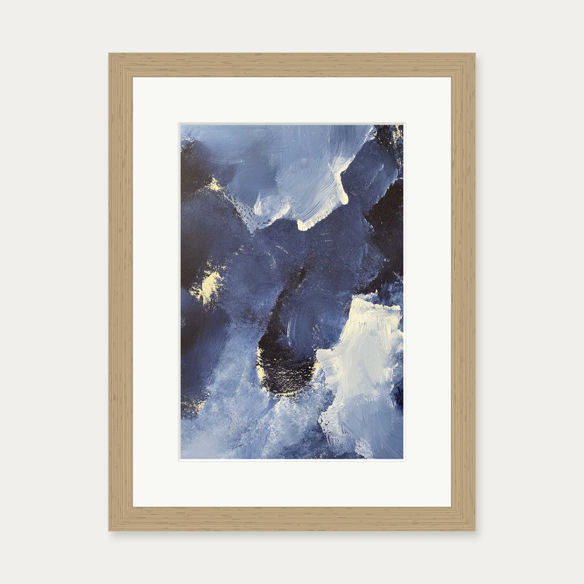 Abstract 504 Art Print — 30 x 40 cm — Oak Frame