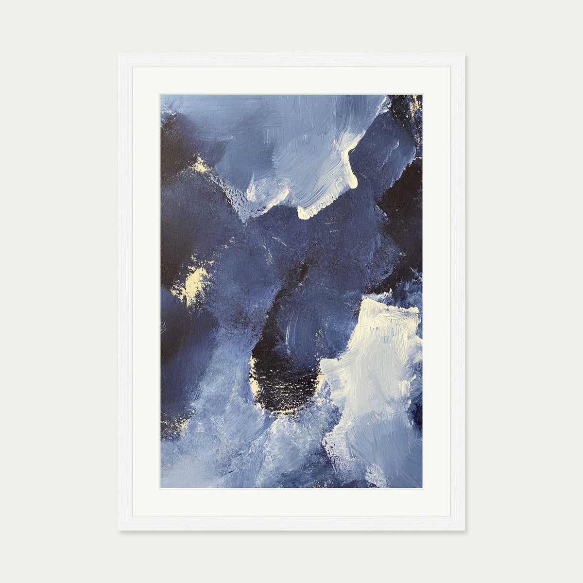 Abstract 504 Art Print — 50 x 70 cm — White Frame