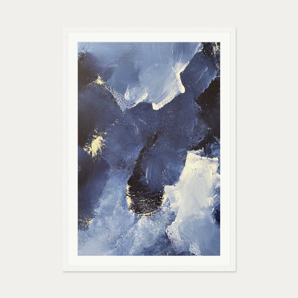 Abstract 504 Art Print — 70 x 100 cm — White Frame