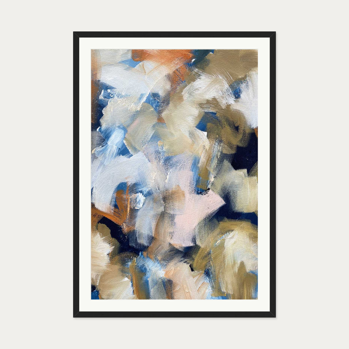 Abstract 506 Art Print — 70 x 100 cm — Black Frame