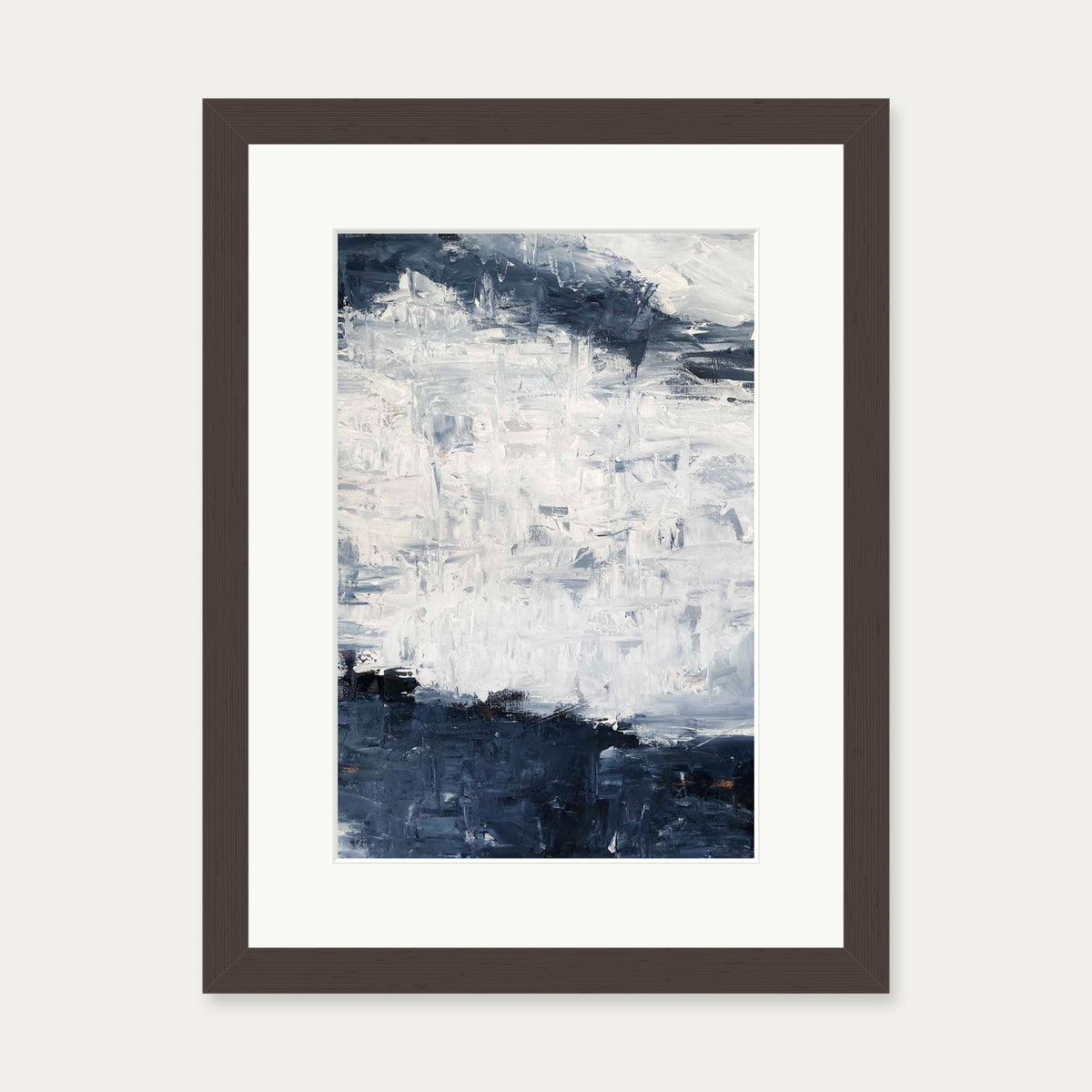 Abstract 507 Art Print — 30 x 40 cm — Brown Frame