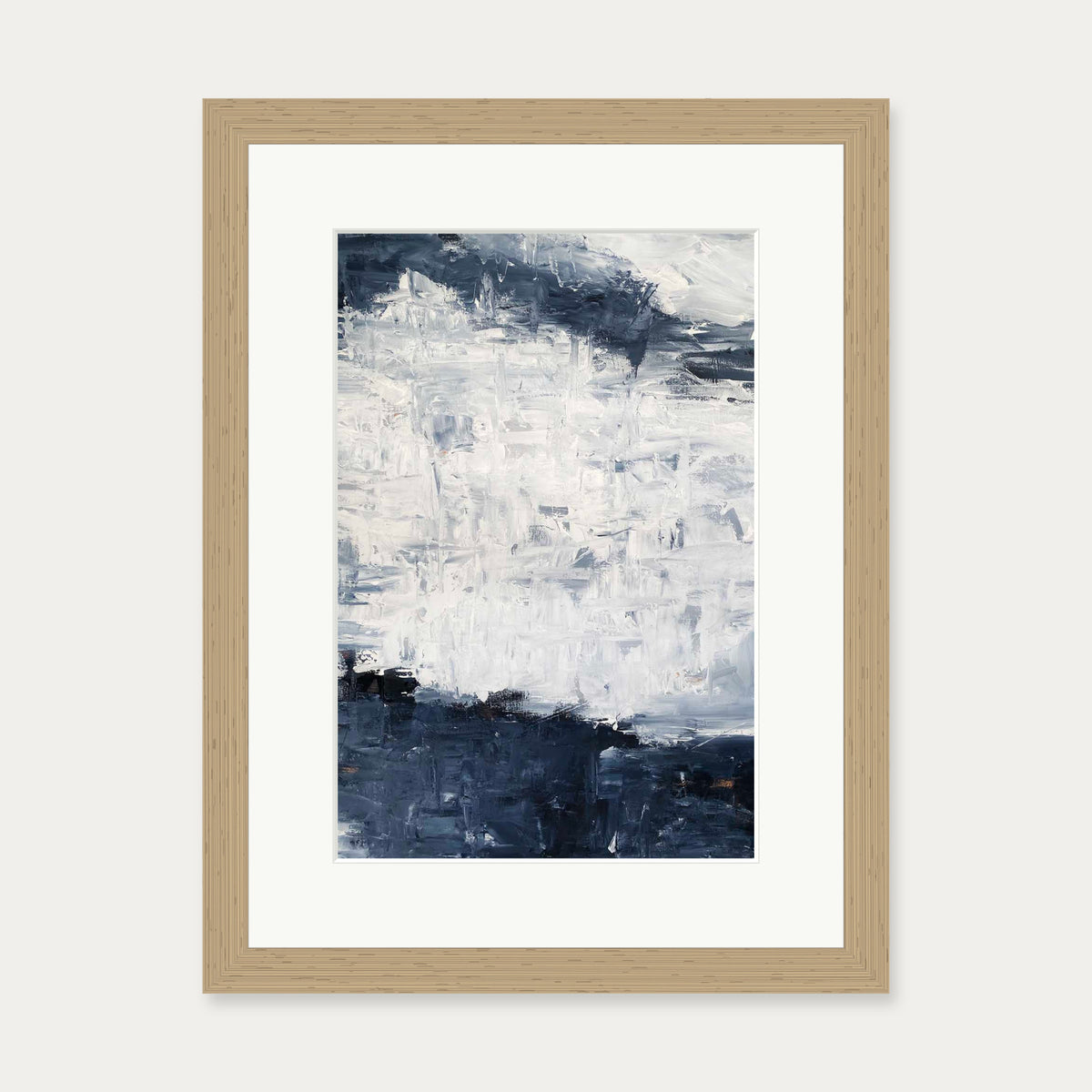 Abstract 507 Art Print — 30 x 40 cm — Oak Frame