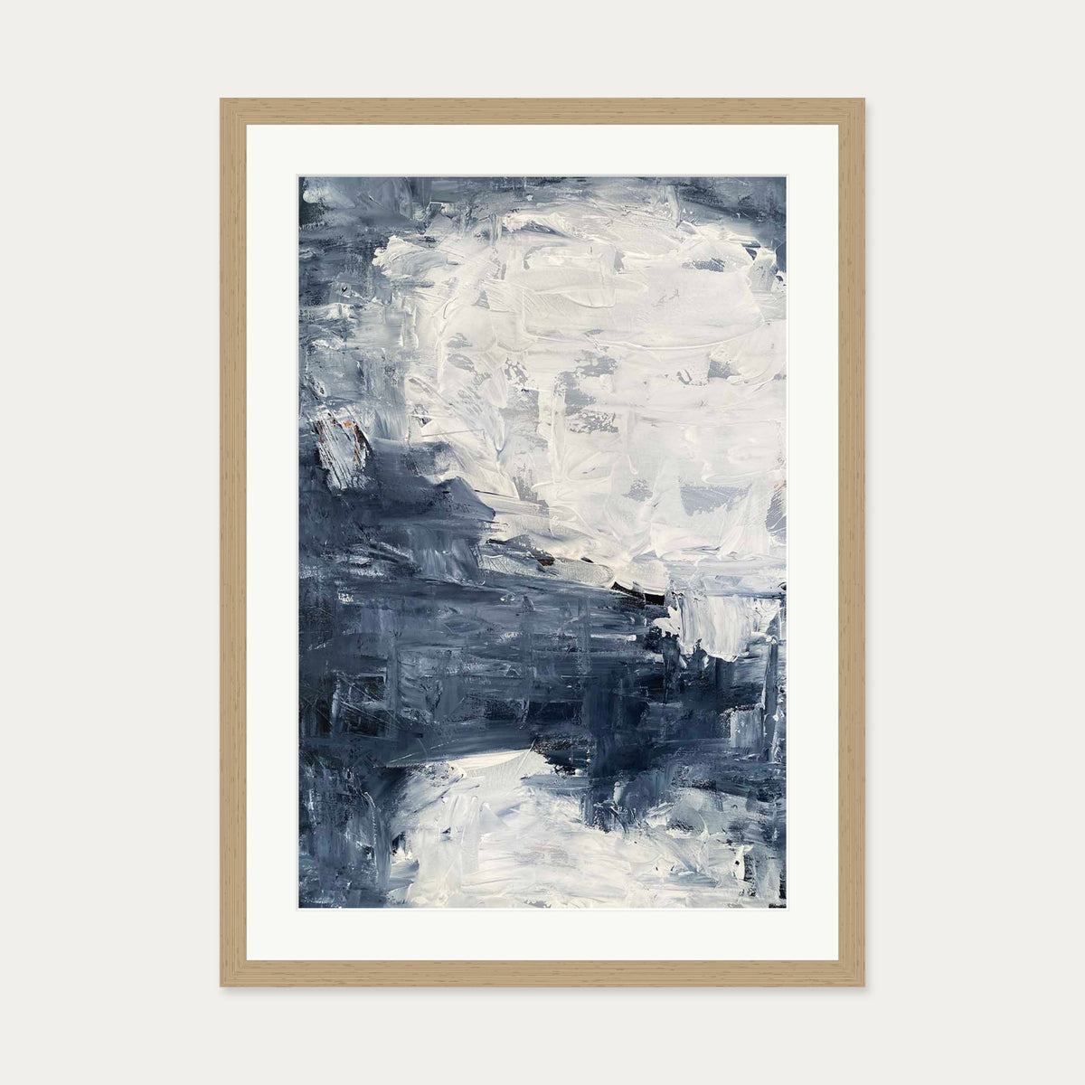 Abstract 508 Art Print — 50 x 70 cm — Oak Frame