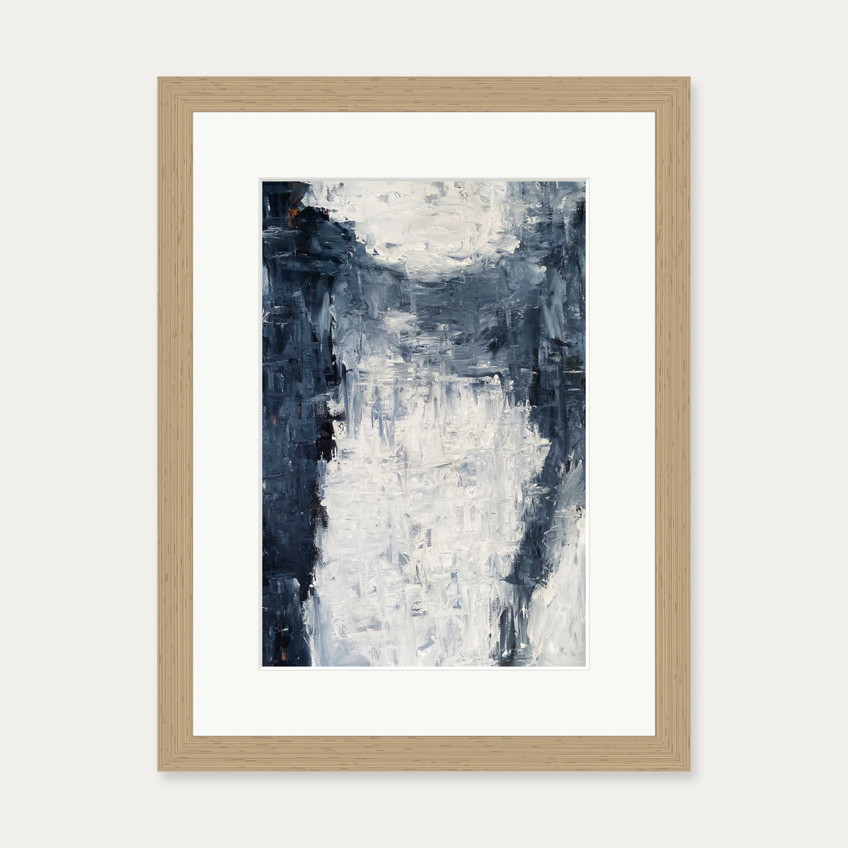 Abstract 509 Art Print — 30 x 40 cm — Oak Frame