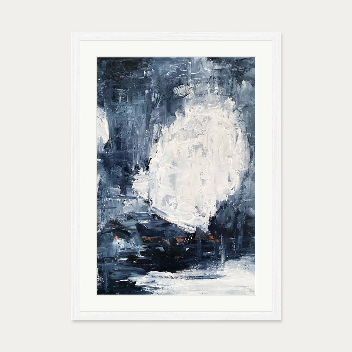 Abstract 510 Art Print — 50 x 70 cm — White Frame