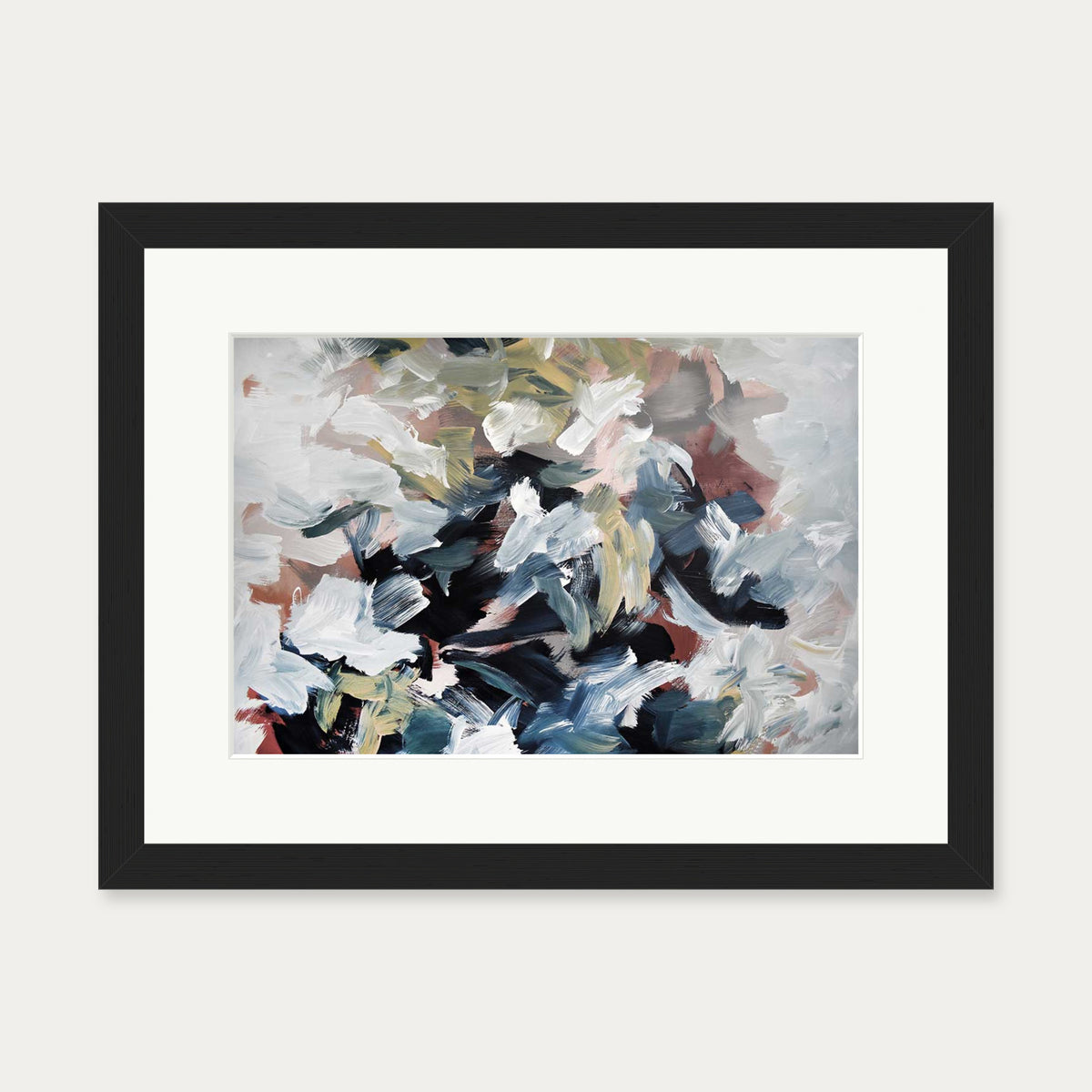 Abstract 512 Art Print — 30 x 40 cm — Black Frame