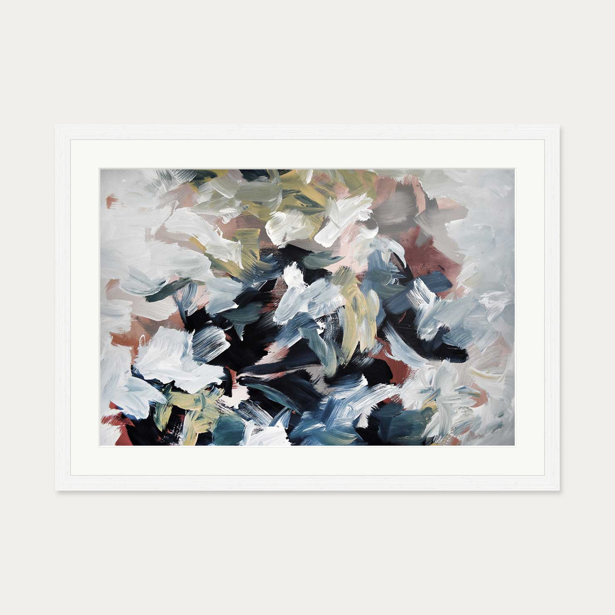 Abstract 512 Art Print — 50 x 70 cm — White Frame