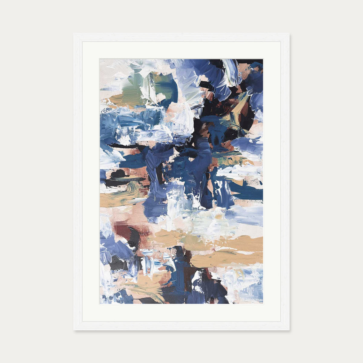 Abstract 516 Art Print — 50 x 70 cm — White Frame