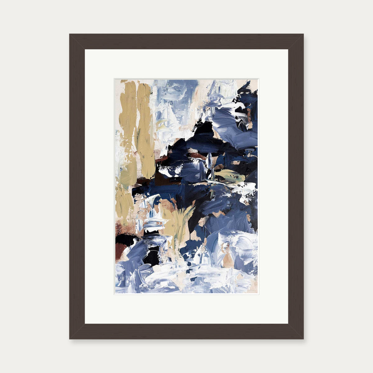 Abstract 517 Art Print — 30 x 40 cm — Brown Frame