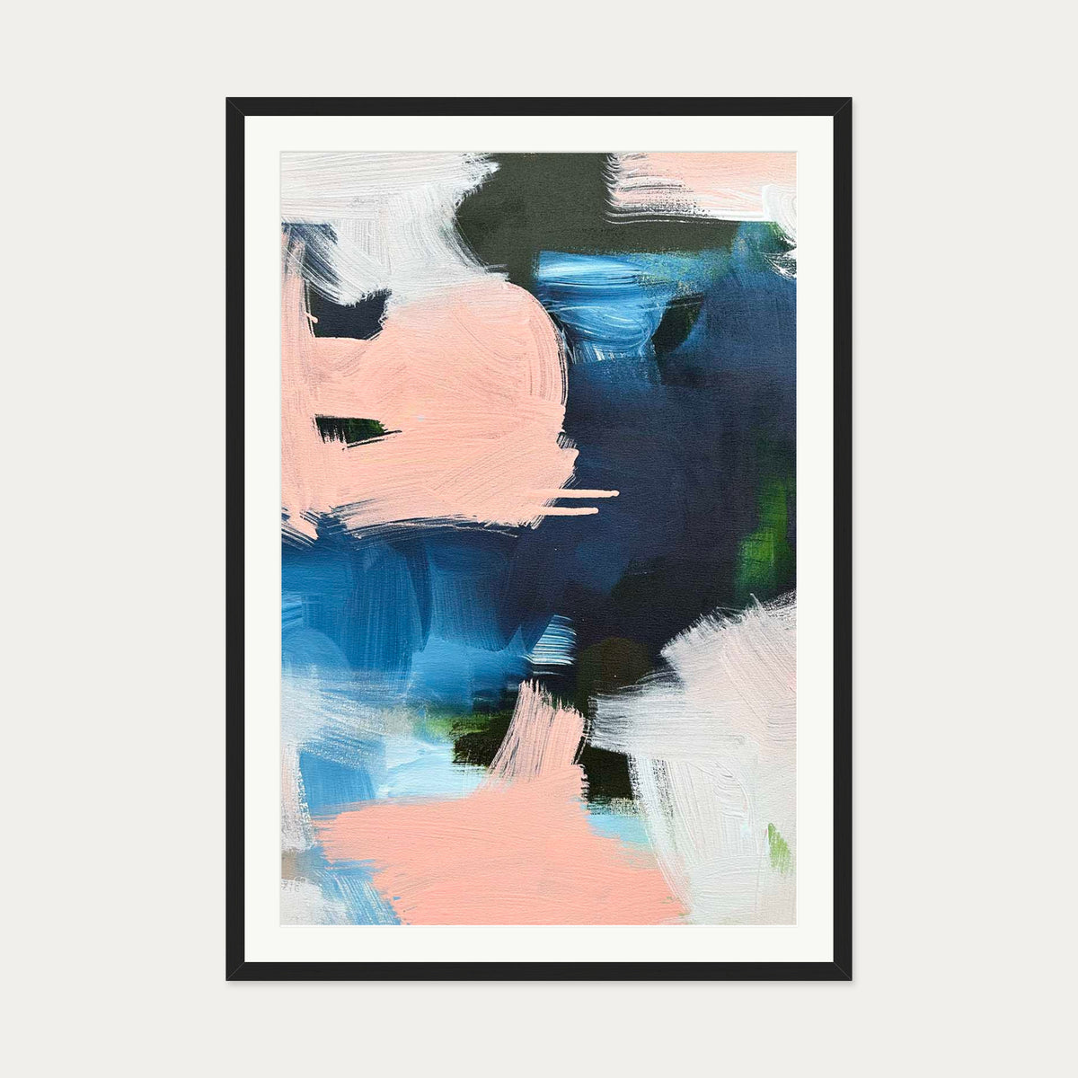 Abstract 519 Art Print — 70 x 100 cm — Black Frame