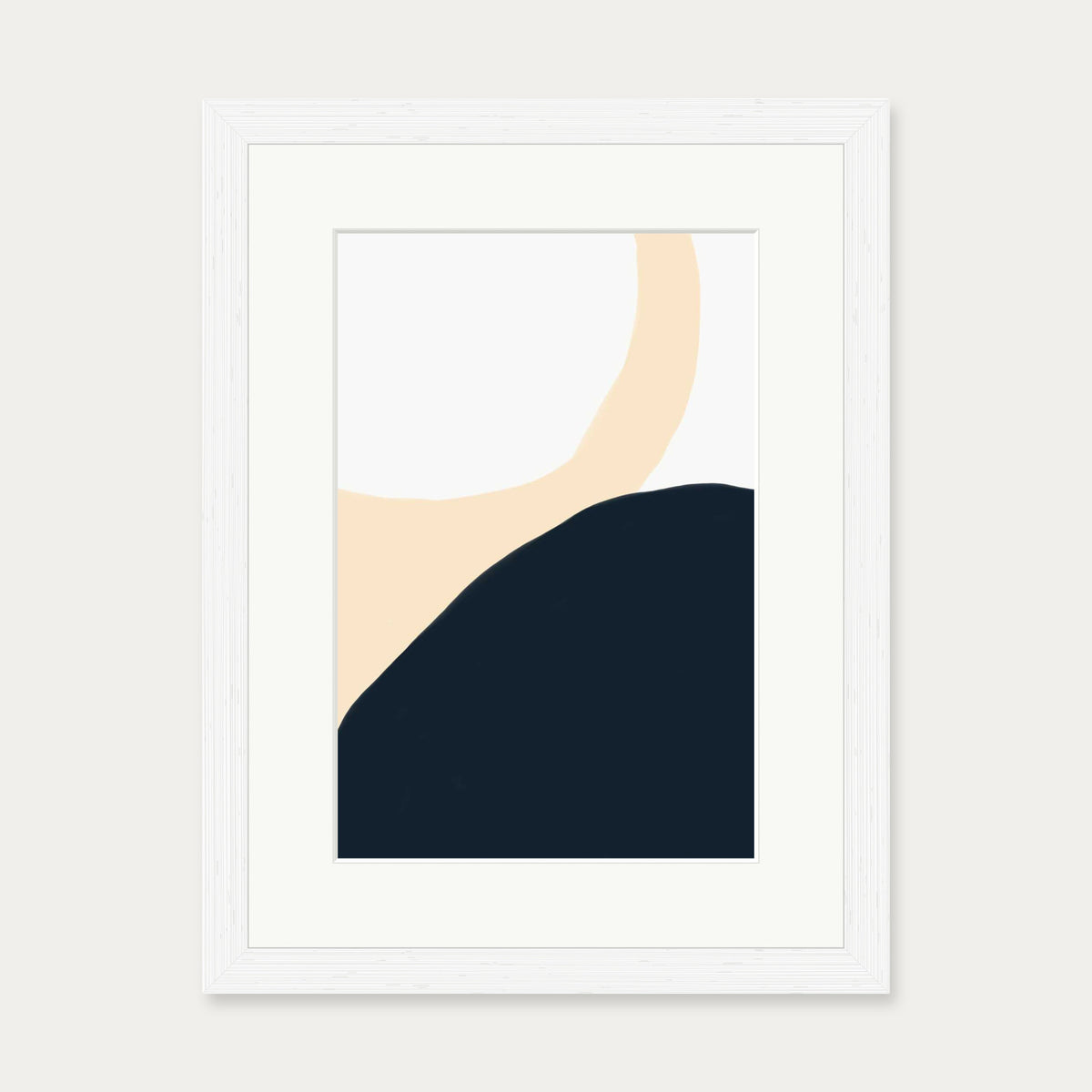 Abstract Circles Art Print — 30 x 40 cm — White Frame