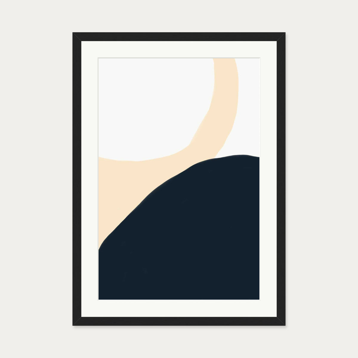 Abstract Circles Art Print — 50 x 70 cm — Black Frame