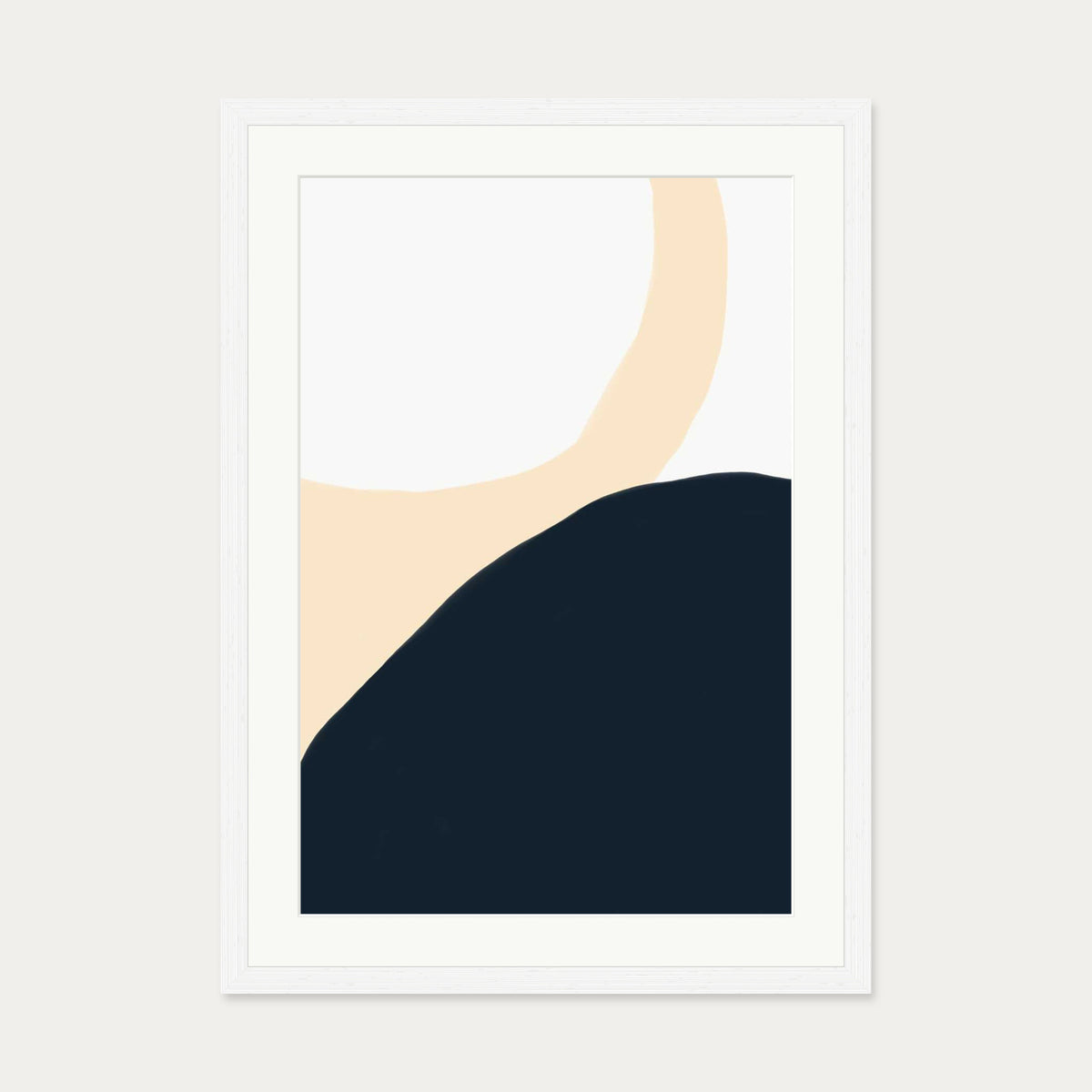 Abstract Circles Art Print — 50 x 70 cm — White Frame