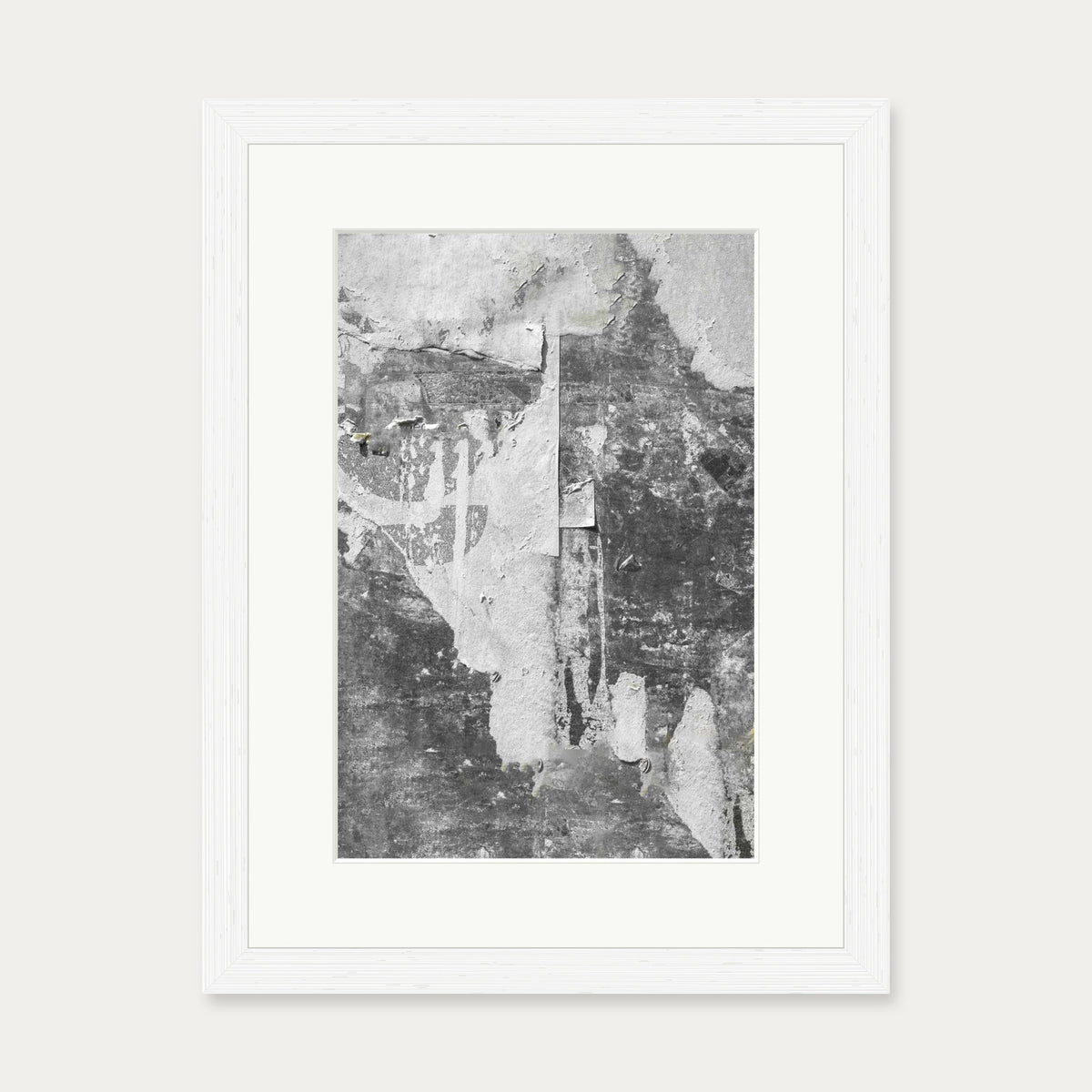 Abstract Collage Art Print — 30 x 40 cm — White Frame