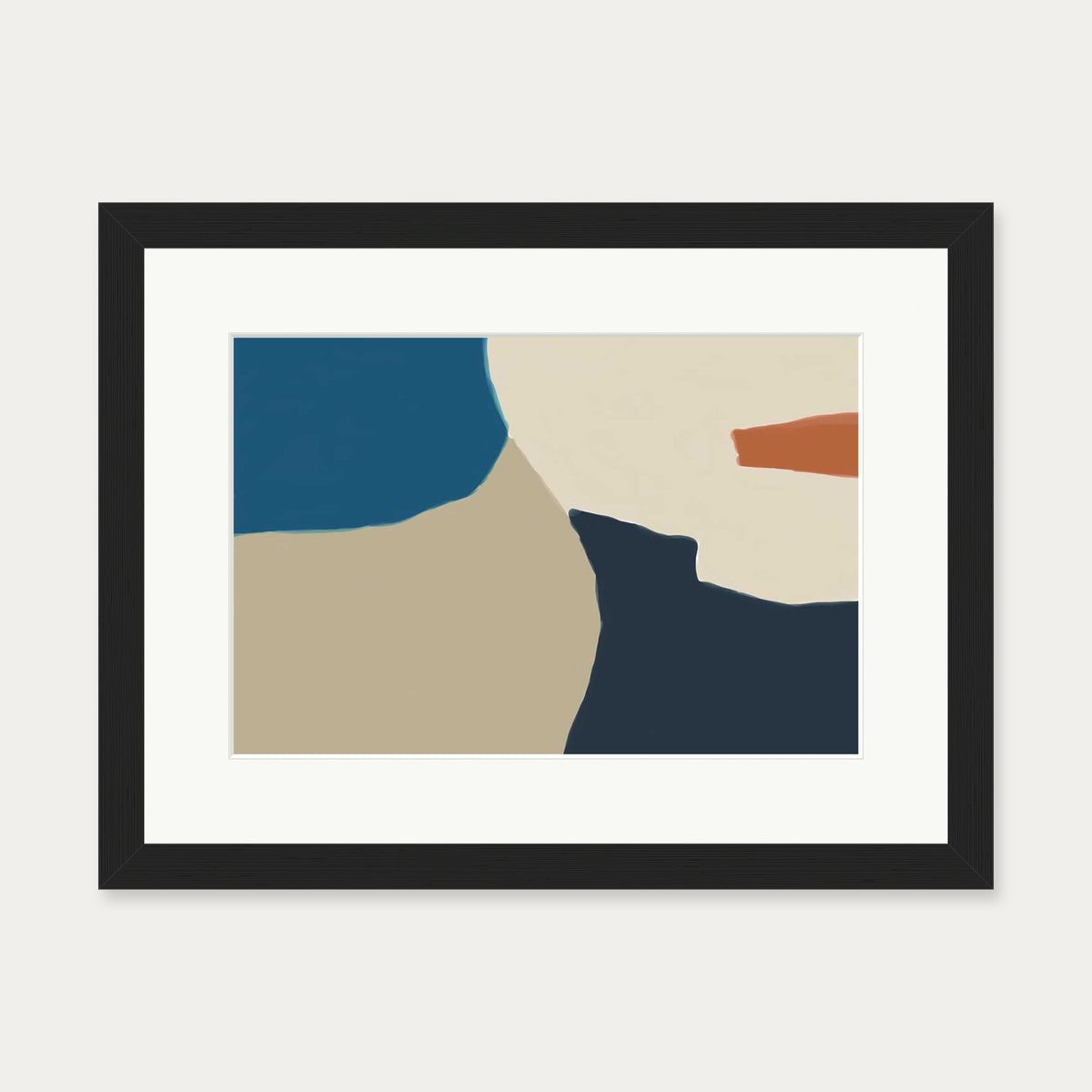 Abstract Colour Illustration Art Print — 30 x 40 cm — Black Frame