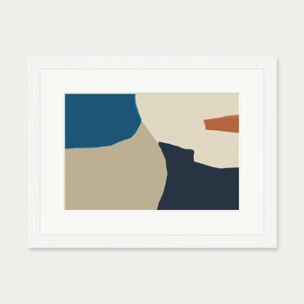 Abstract Colour Illustration Art Print — 30 x 40 cm — White Frame