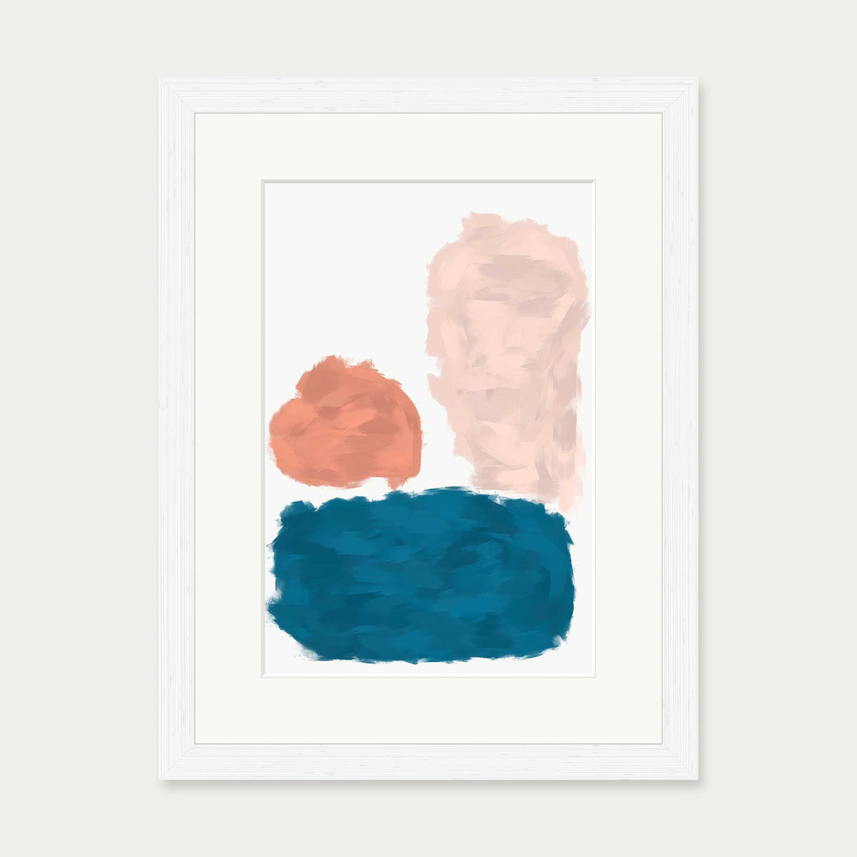 Abstract Colourful Art Print — 30 x 40 cm — White Frame