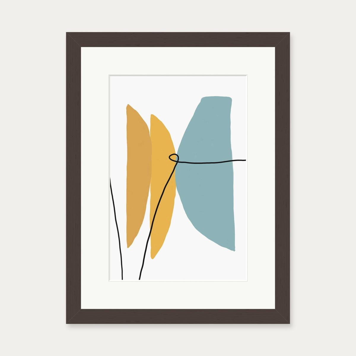 Abstract Design 3 Art Print — 30 x 40 cm — Brown Frame