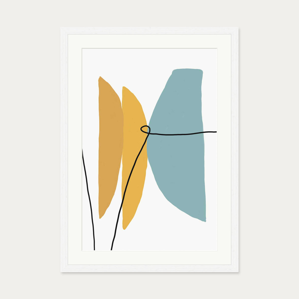 Abstract Design 3 Art Print — 50 x 70 cm — White Frame
