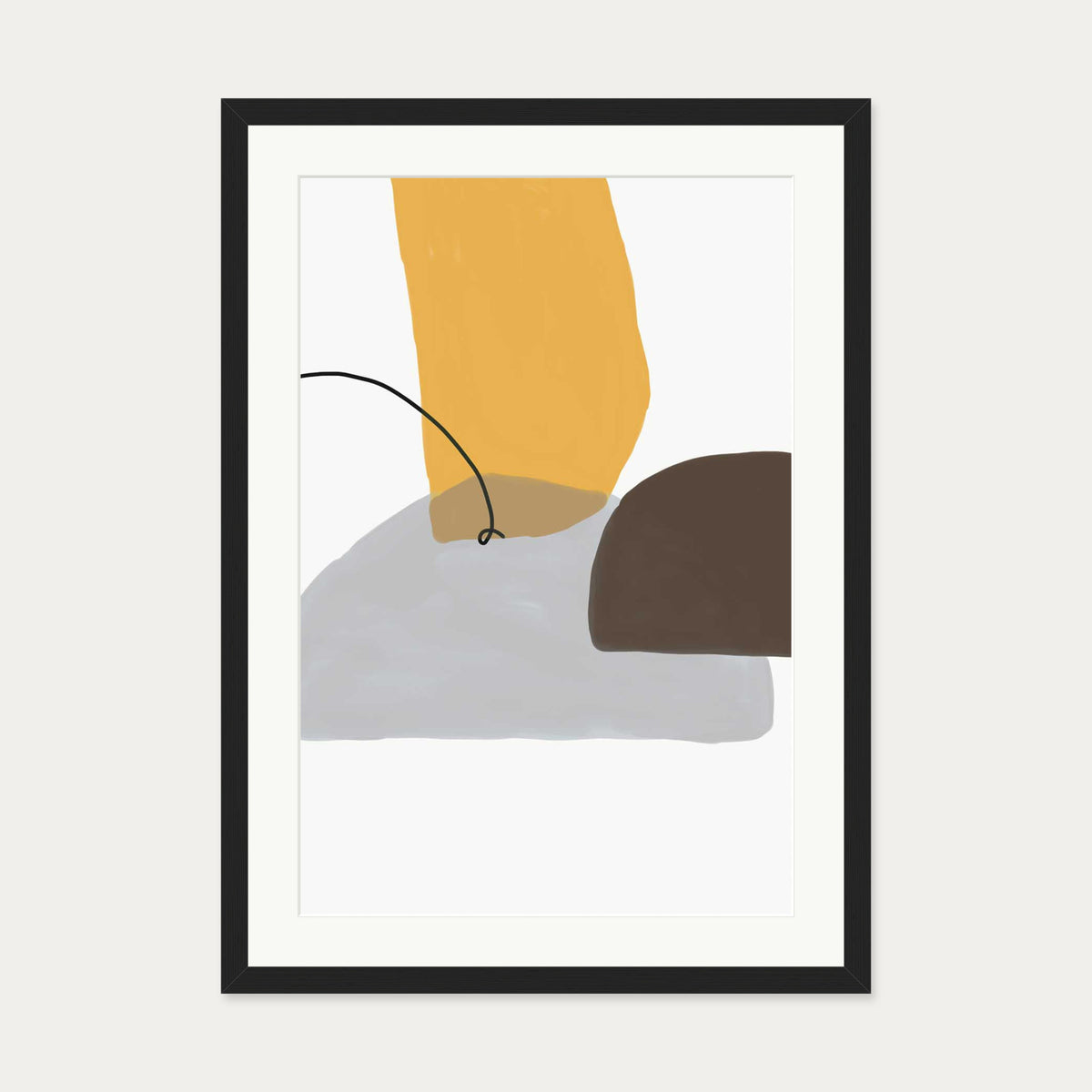Abstract Design Art Print — 50 x 70 cm — Black Frame