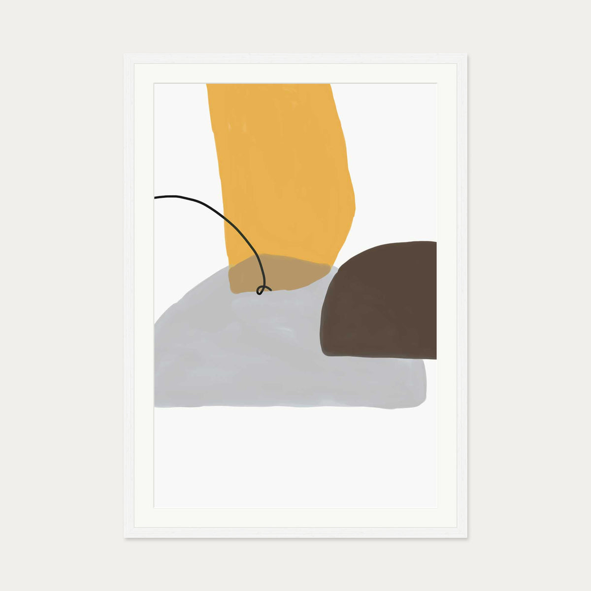 Abstract Design Art Print — 70 x 100 cm — White Frame