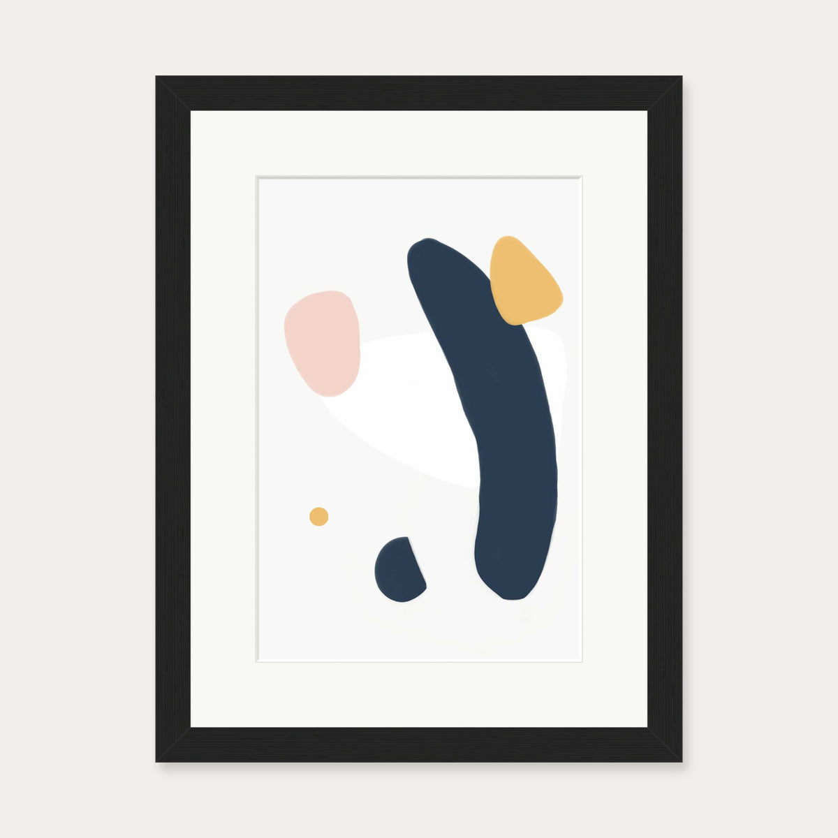 Abstract Dog Art Print — 30 x 40 cm — Black Frame