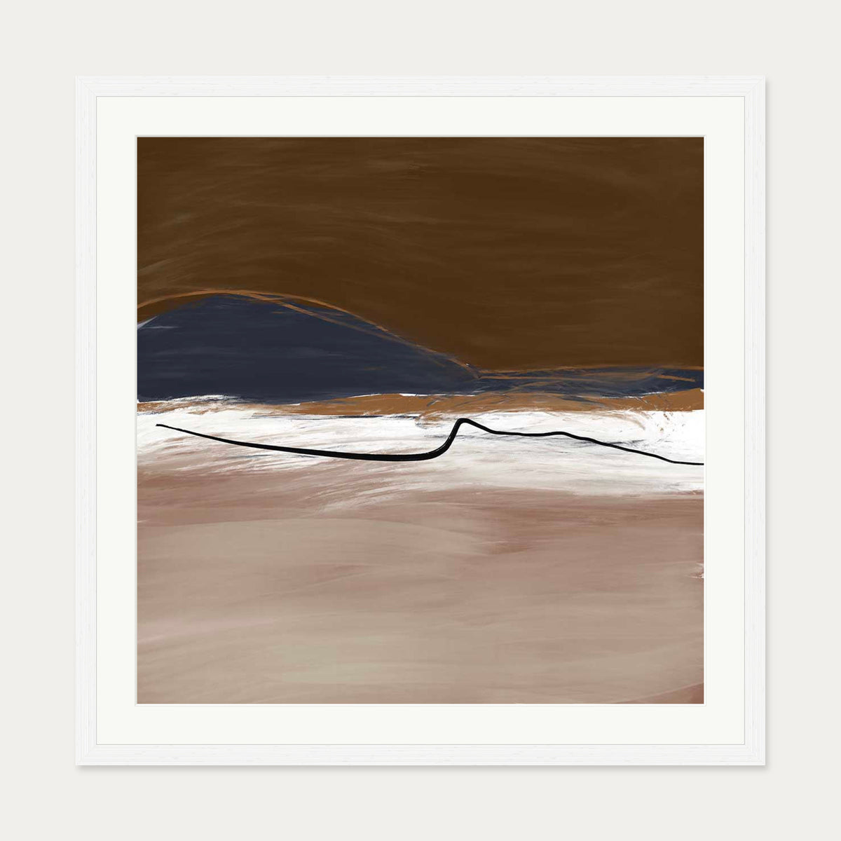 Abstract Expressions II Art Print — 70 x 70 cm — White Frame