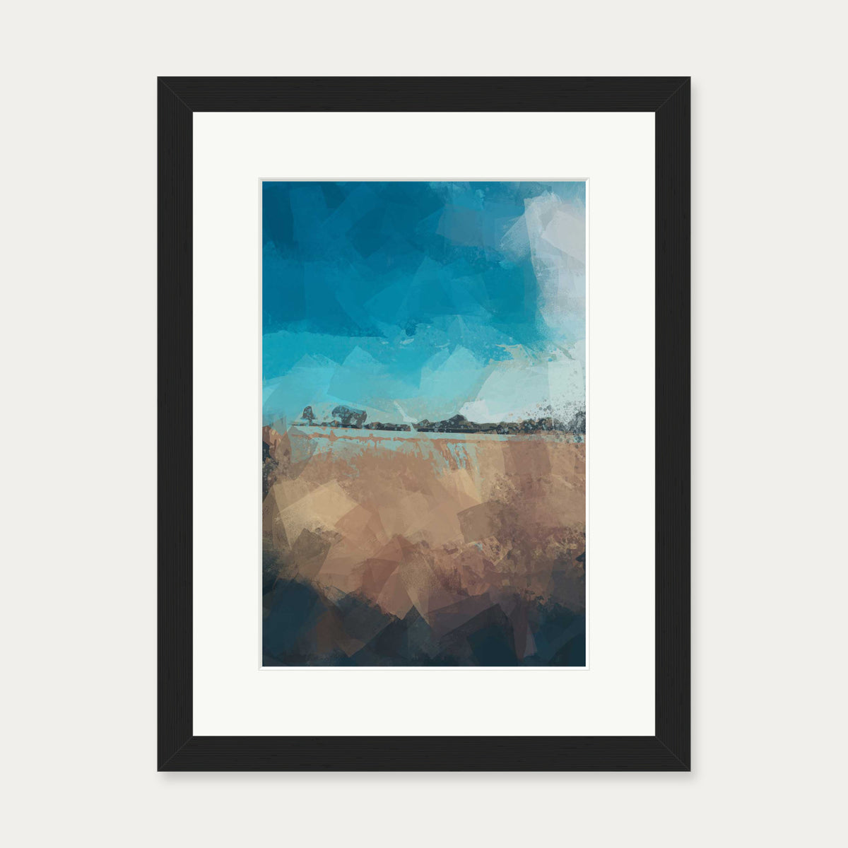 Abstract Field Art Print — 30 x 40 cm — Black Frame