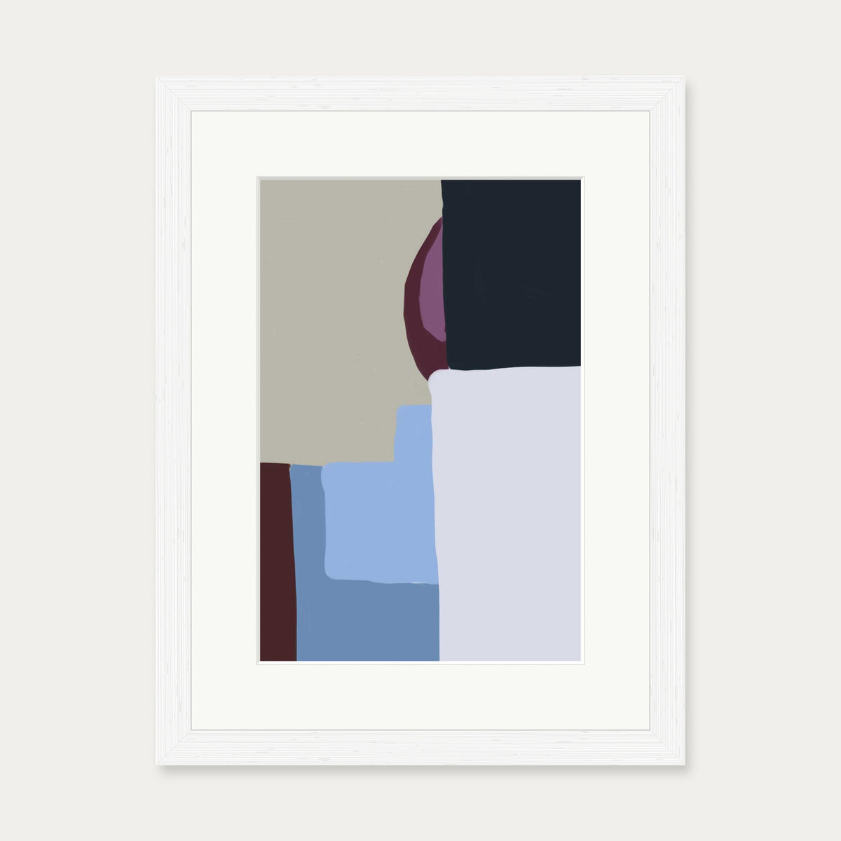 Abstract Geometry Art Print — 30 x 40 cm — White Frame
