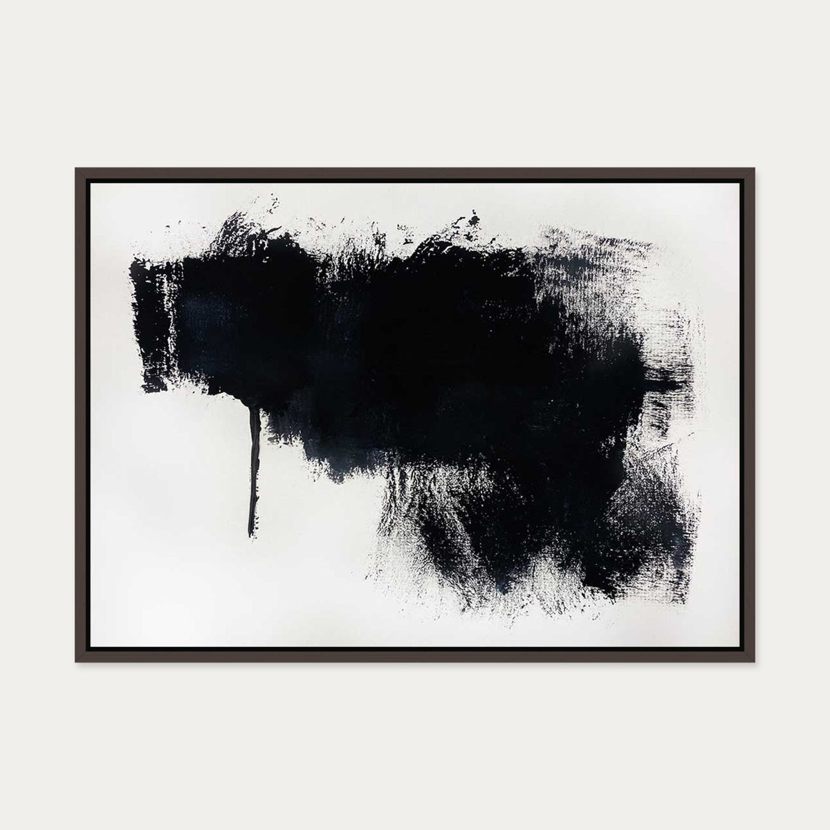Abstract Illusions I Canvas Art — 50 x 70 cm — Brown Frame