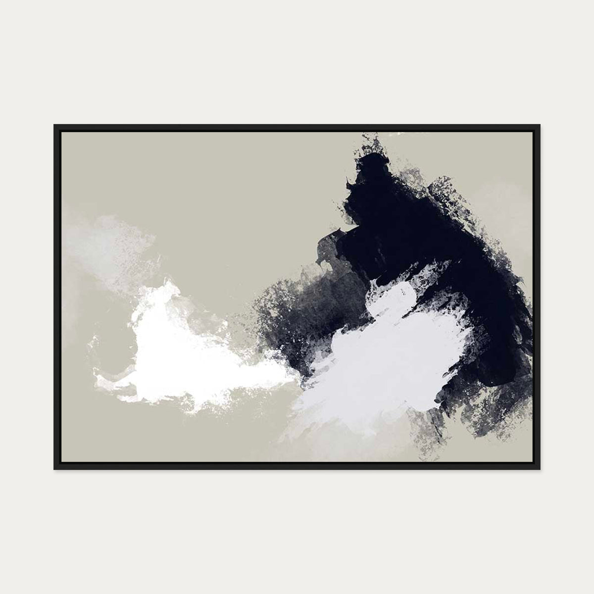 Abstract Landscape Canvas Art — 70 x 100 cm — Black Frame