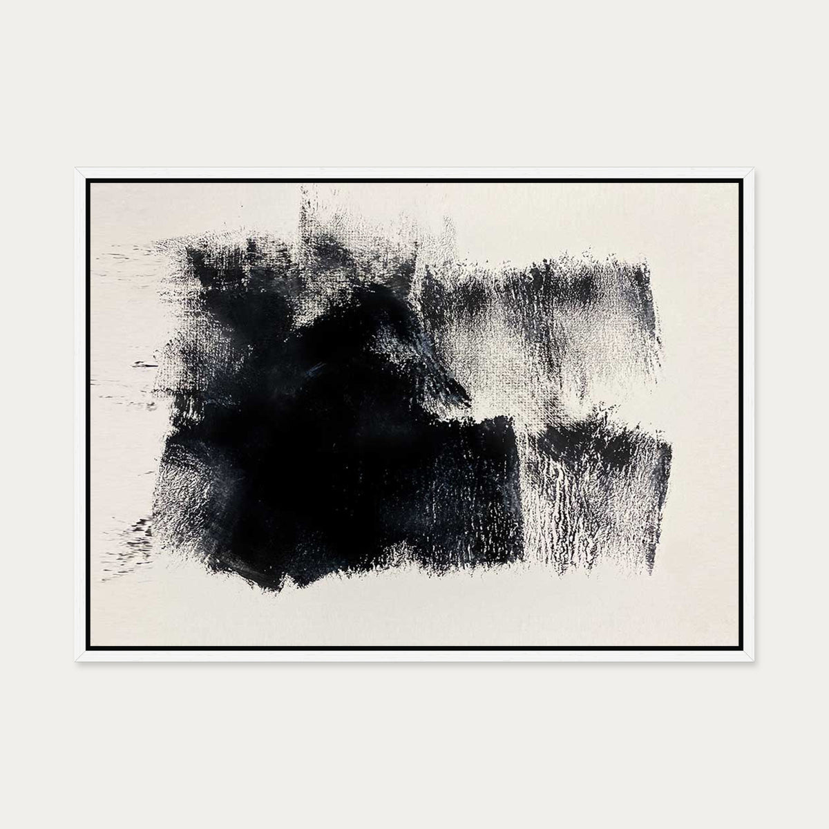 Abstract No 406 Canvas Art — 50 x 70 cm — White Frame