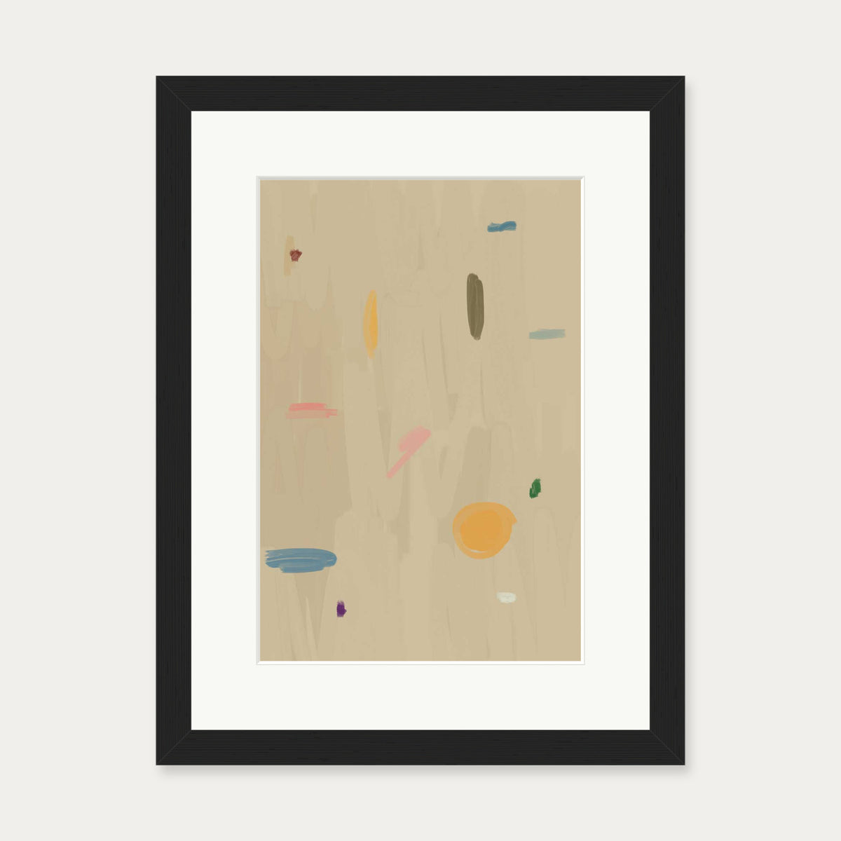 Abstract Oasis Art Print — 30 x 40 cm — Black Frame