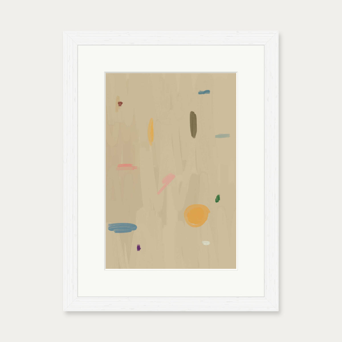Abstract Oasis Art Print — 30 x 40 cm — White Frame