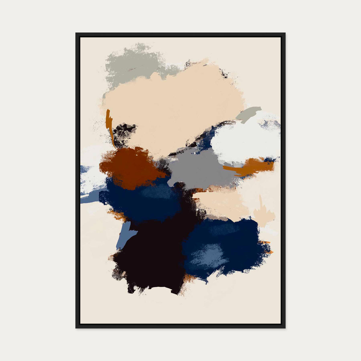 Abstract Paradigm I Canvas Art — 70 x 100 cm — Black Frame