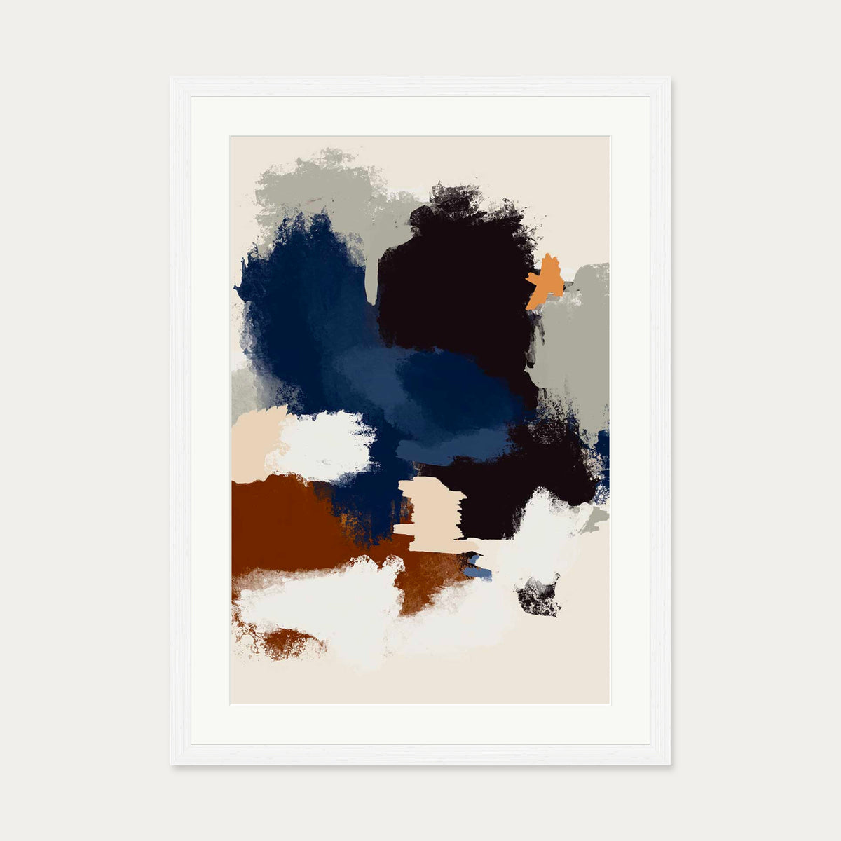Abstract Paradigm II Art Print — 50 x 70 cm — White Frame
