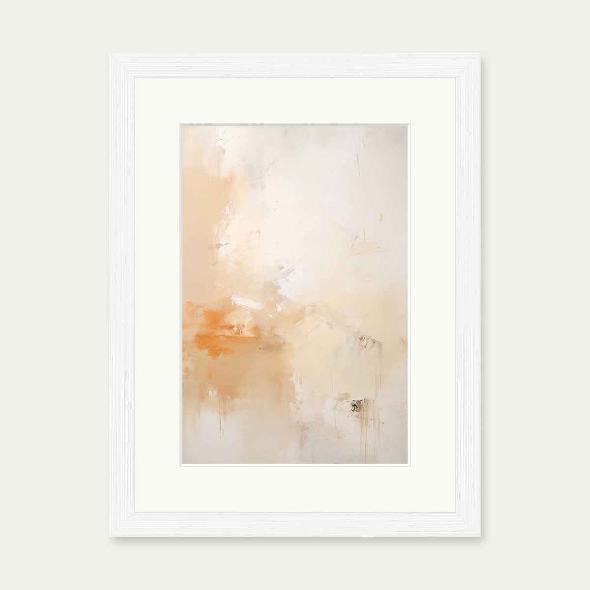 Abstract Peach Art Print — 30 x 40 cm — White Frame