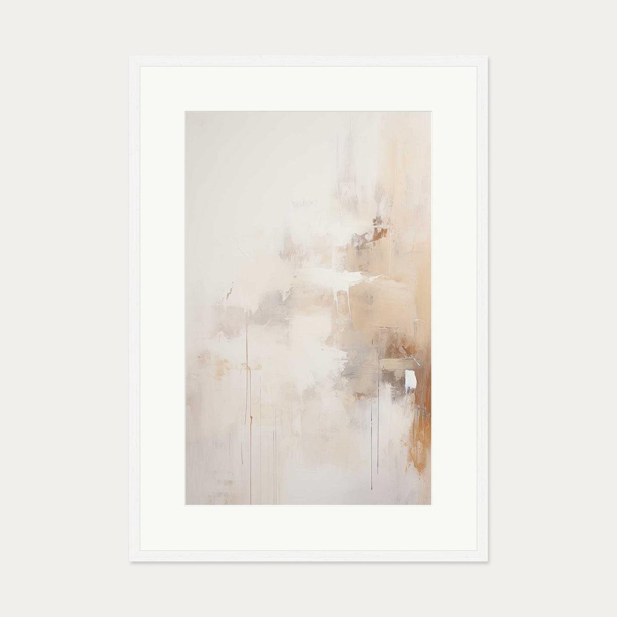 Abstract Songbird Art Print — 70 x 100 cm — White Frame
