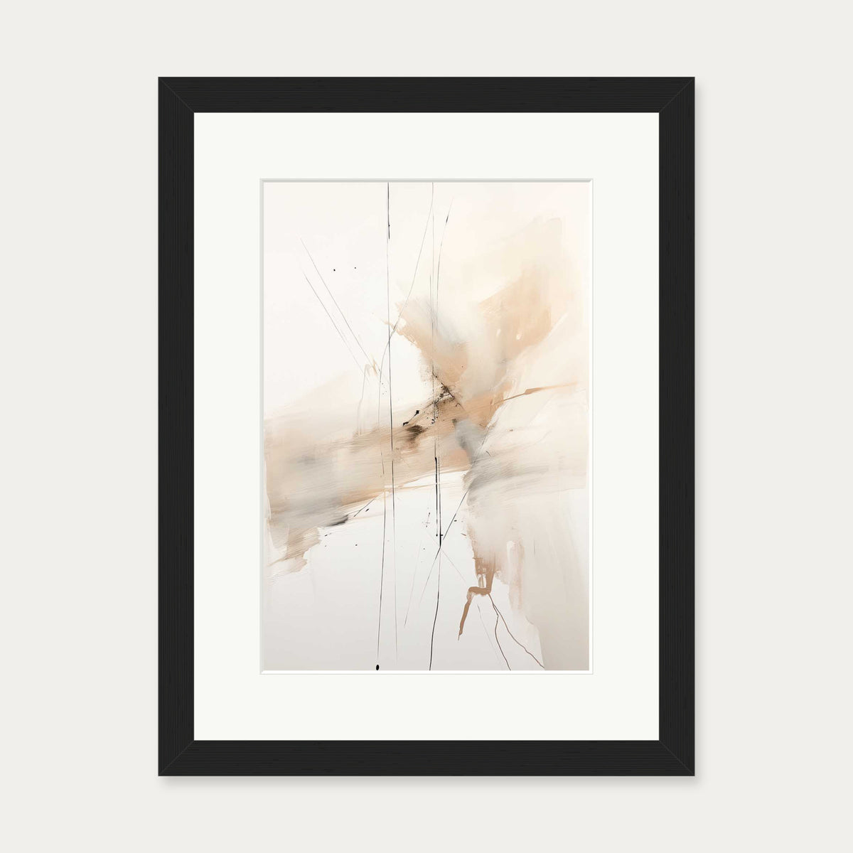 Abstract Songbird II Art Print — 30 x 40 cm — Black Frame