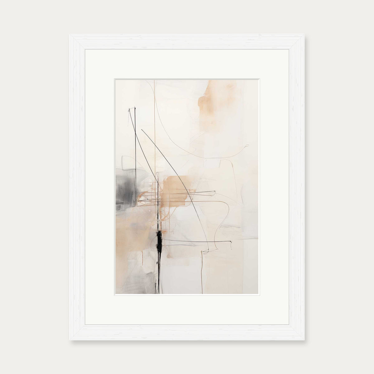 Abstract Songbird III Art Print — 30 x 40 cm — White Frame