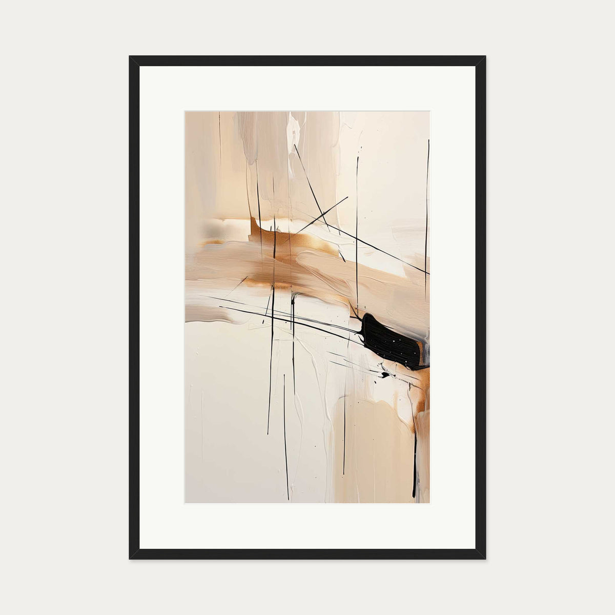 Abstract Songbird IV Art Print — 70 x 100 cm — Black Frame