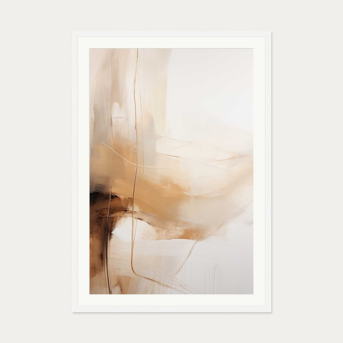 Abstract Songbird VI Art Print — 70 x 100 cm — White Frame