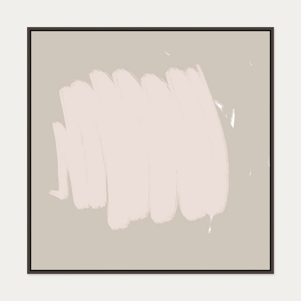 Abstract Study Canvas Art — 100 x 100 cm — Brown Frame