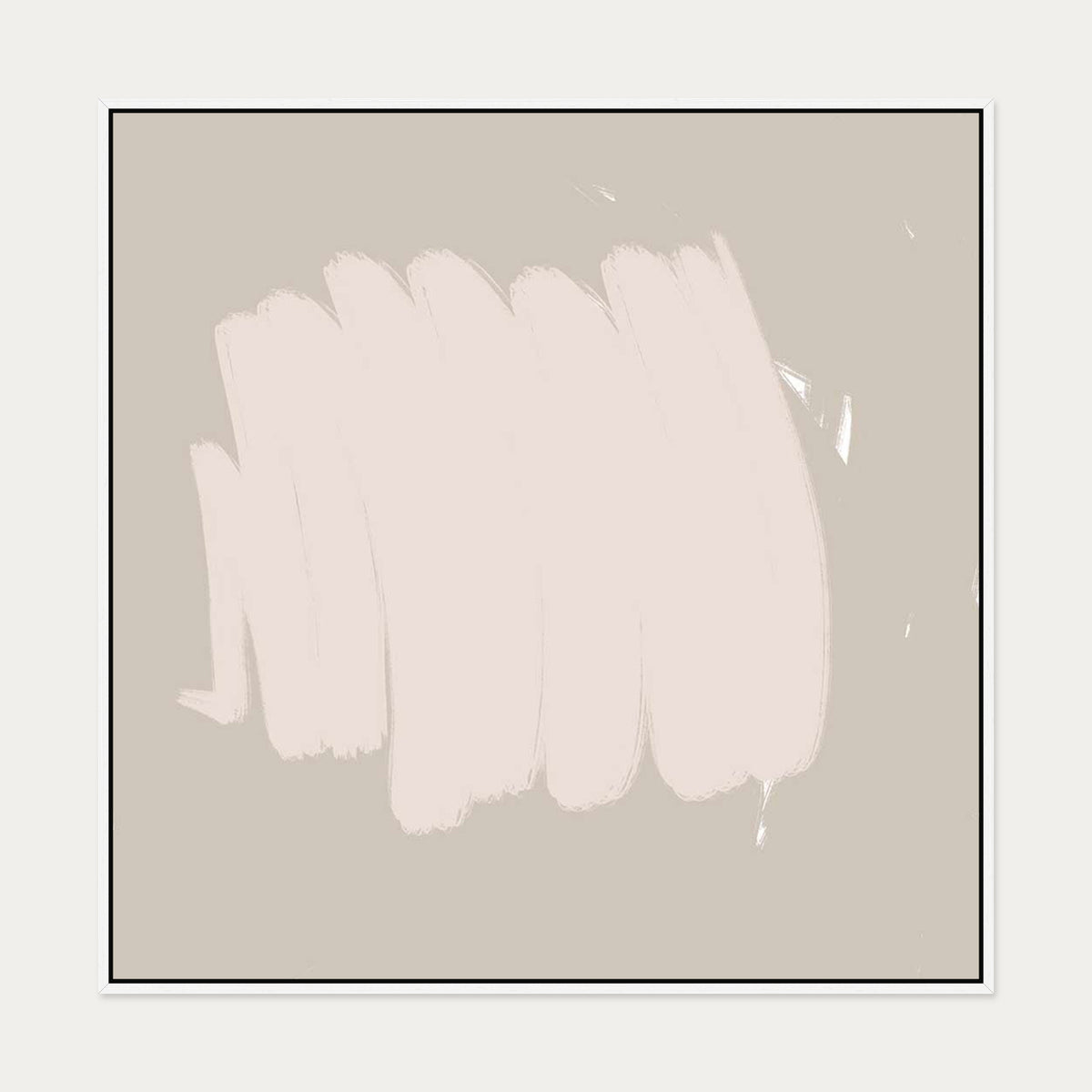 Abstract Study Canvas Art — 100 x 100 cm — White Frame