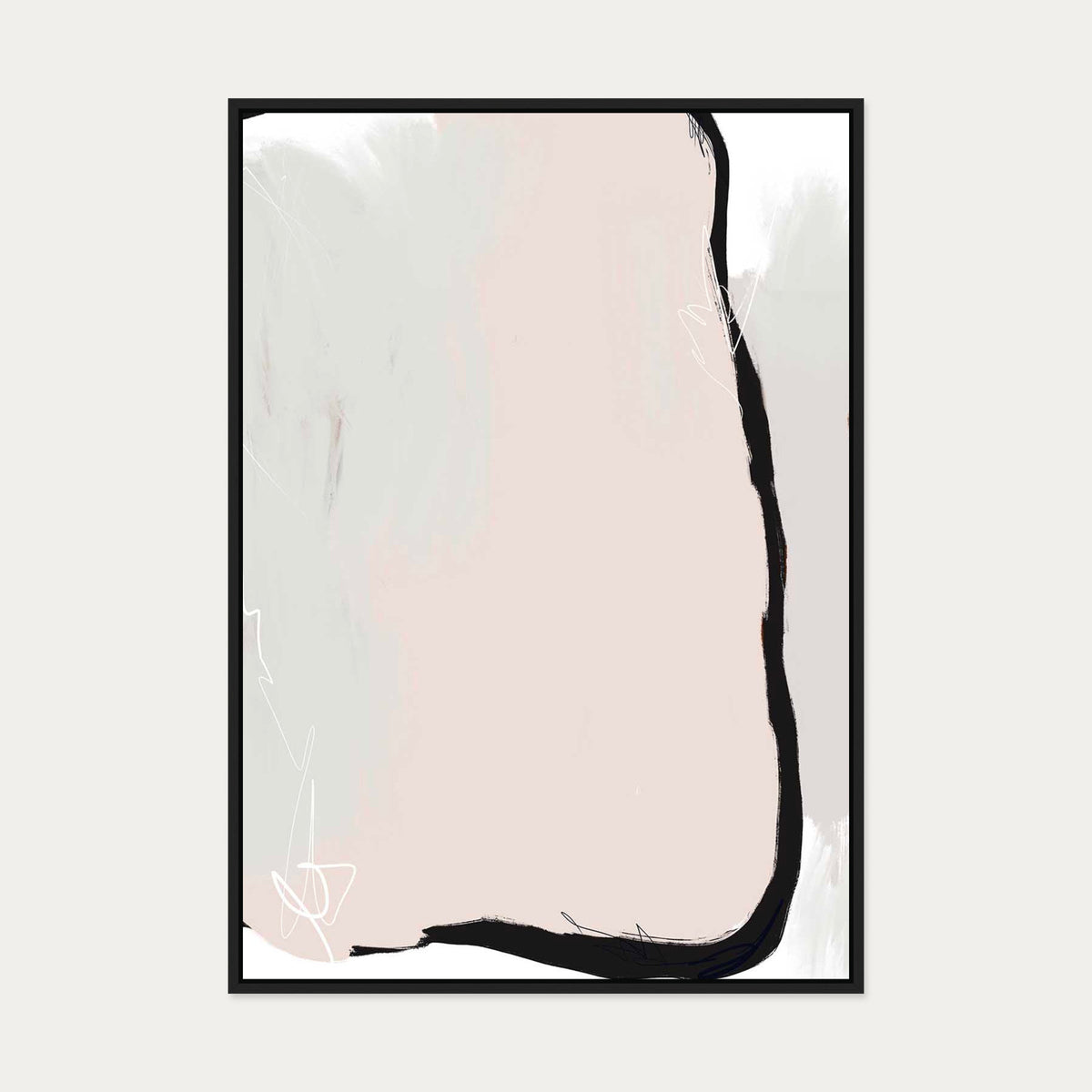 Abstract Study I Canvas Art — 70 x 100 cm — Black Frame